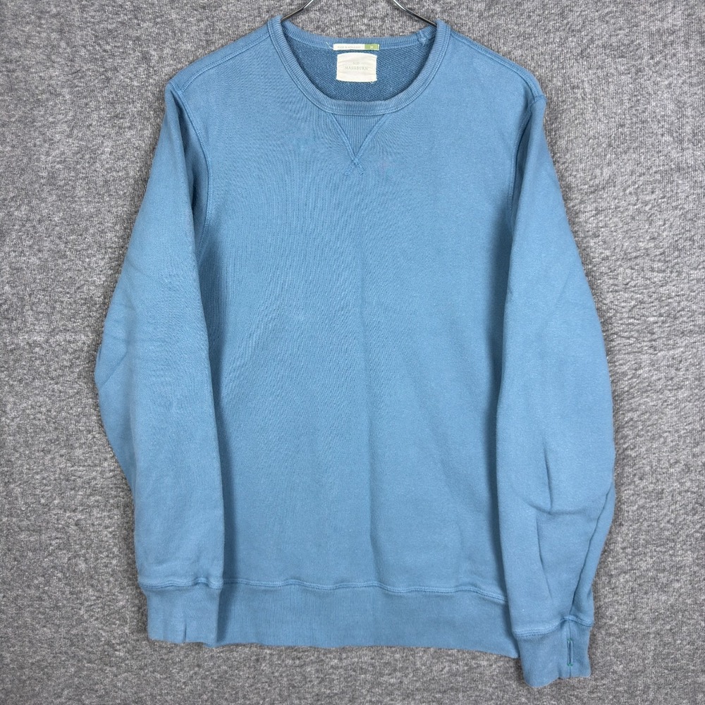 Sid Mashburn Sweatshirt Mens Medium Blue Crewneck French Terry Cotton Pullover